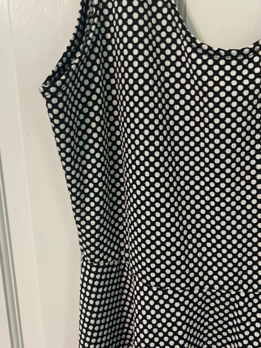 Bobbie Brooks Black and White Polka Dot Tank Dress
